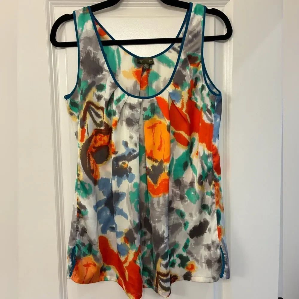 ANTHROPOLOGIE FEI Liquid Bouquet Watercolor Tank Women’s Size Medium